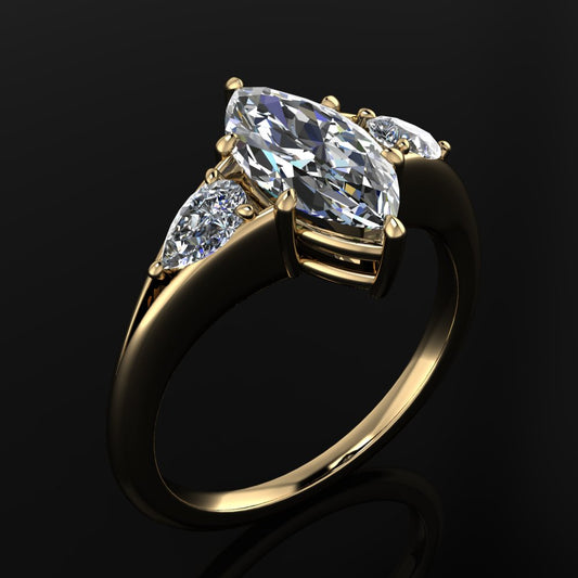 Private Listing for Zachary - zach ring - 2.5 carat marquise lab grown diamond engagement ring