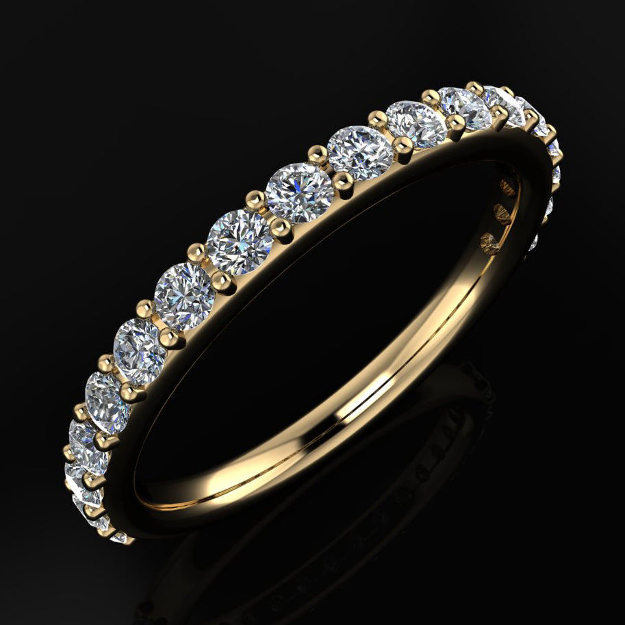 sage wedding band - diamond wedding band - J Hollywood Designs