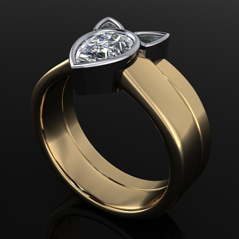 jewelry with ashes, in memorial jewelry, dog lover, cat lover - side view