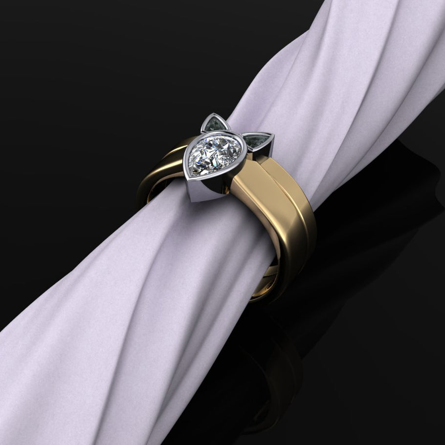 jewelry with ashes, in memorial jewelry, dog lover, cat lover - ring display