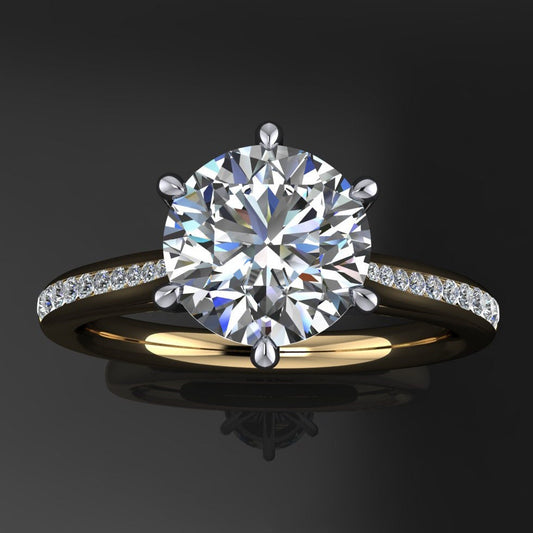 tatum ring - lab grown diamond engagement ring, round engagement ring