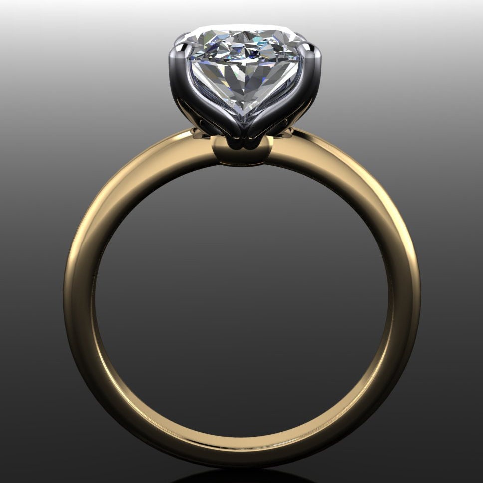 natalie ring - 3 carat oval lab grown diamond engagement ring - solitaire engagement ring