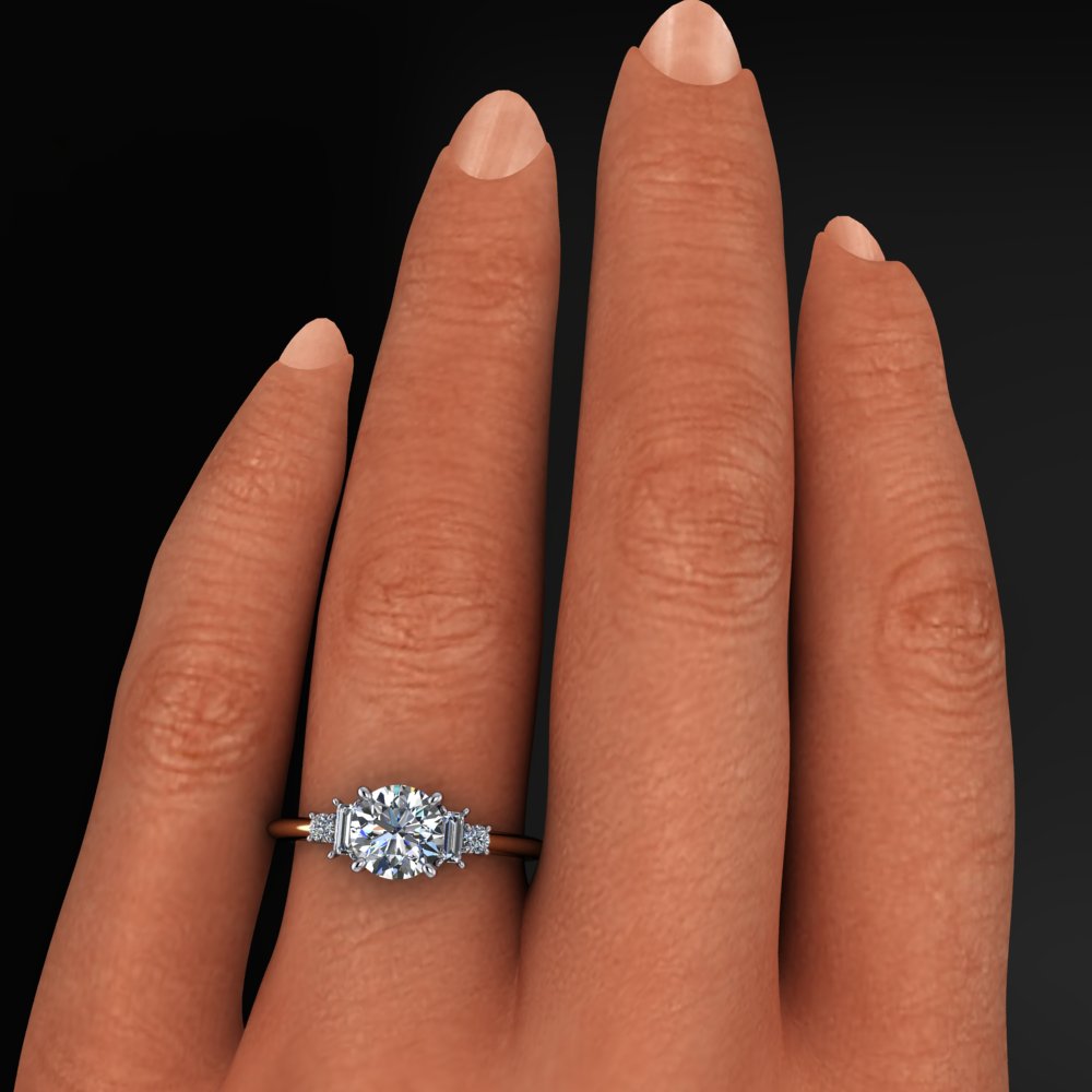 Round Gillian Ring Model Shot