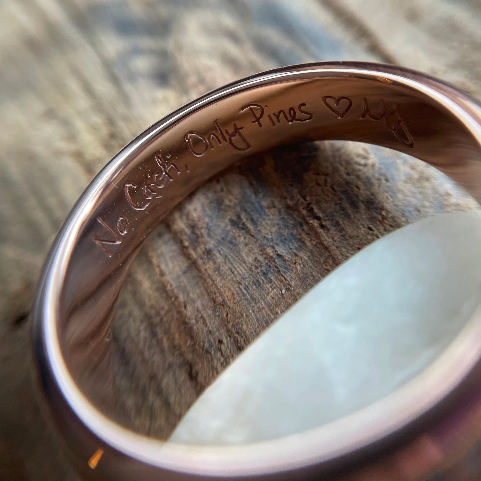 Handwritten Engraving Inside of Ring 2
