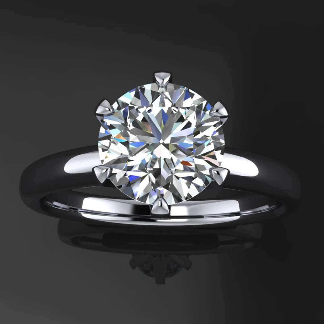jolie ring – 1 carat colorless round NEO moissanite and sapphire wedding set, moissanite engagement ring - J Hollywood Designs