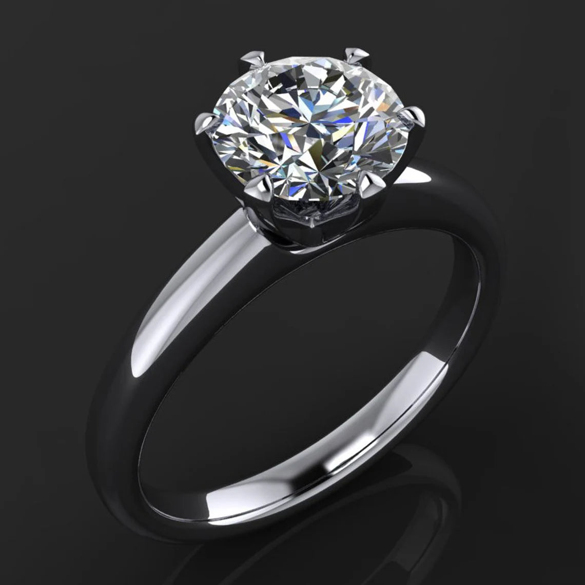 jolie ring – 1 carat colorless round NEO moissanite and sapphire wedding set, moissanite engagement ring - J Hollywood Designs