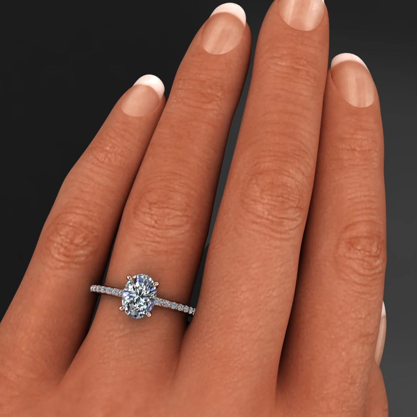 eliza ring – 1.5 carat oval moissanite engagement ring - J Hollywood Designs