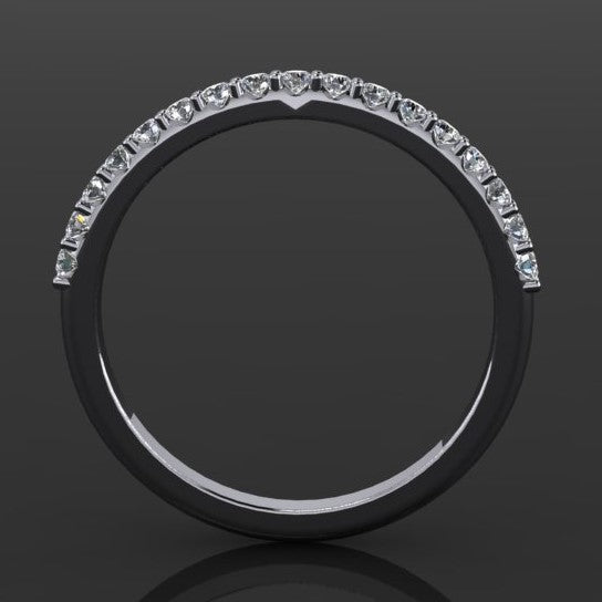 .25 total carat diamond band - profile view
