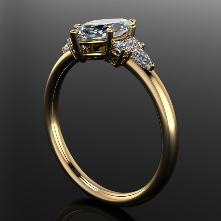 Carla Ring - 1 Carat Marquise Moissanite Ring