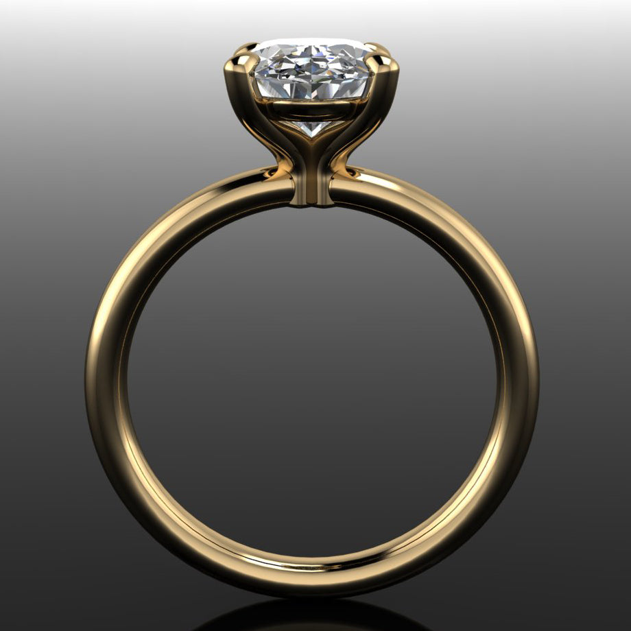 2.5 Carat Naked Shay Engagement Ring Side View