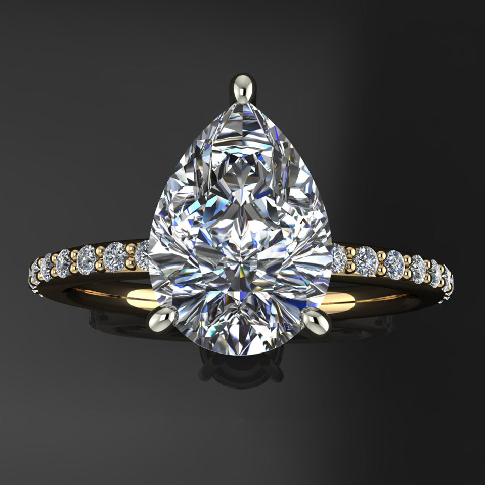 2 carat Eliza ring - lab grown diamond - top