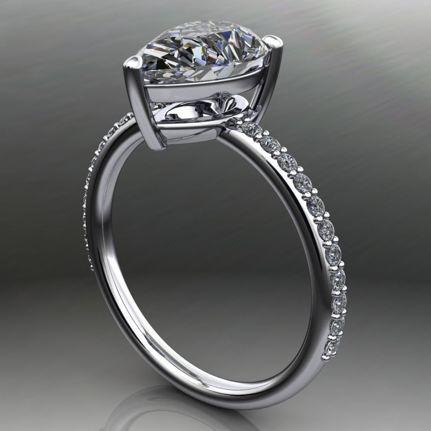 2 carat Eliza ring - lab grown diamond - through
