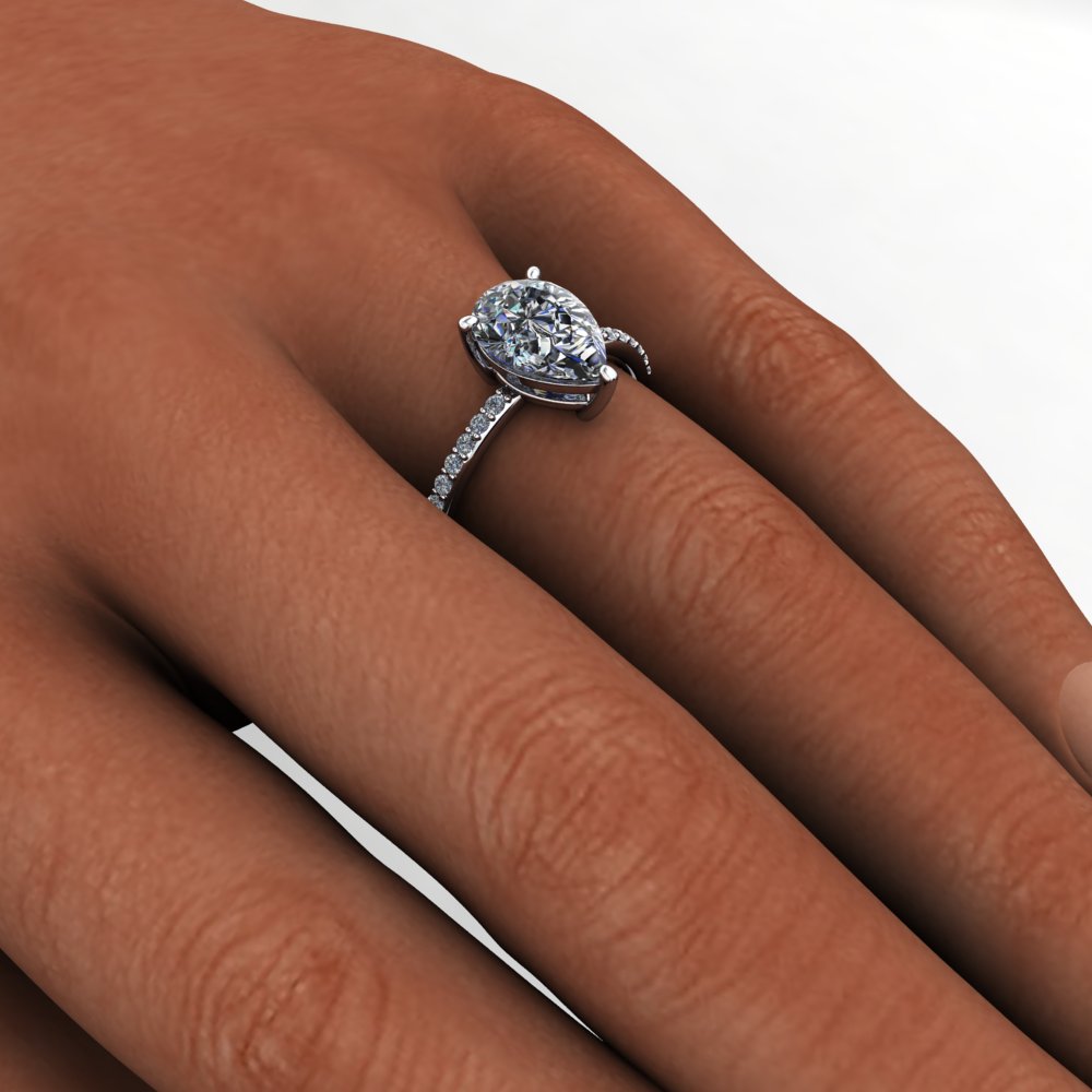 2 carat Eliza ring - lab grown diamond - model shot