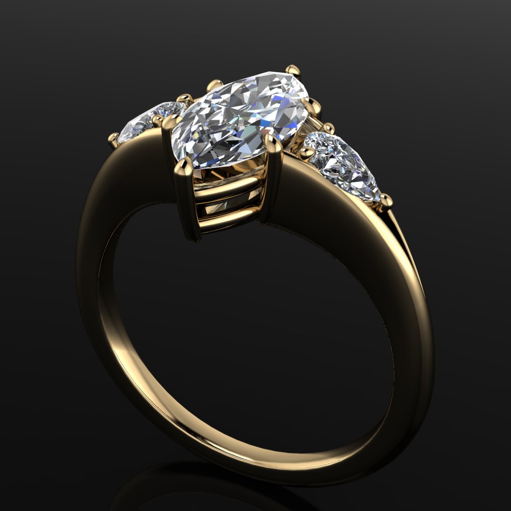 Private Listing for Zachary - zach ring - 2.5 carat marquise lab grown diamond engagement ring
