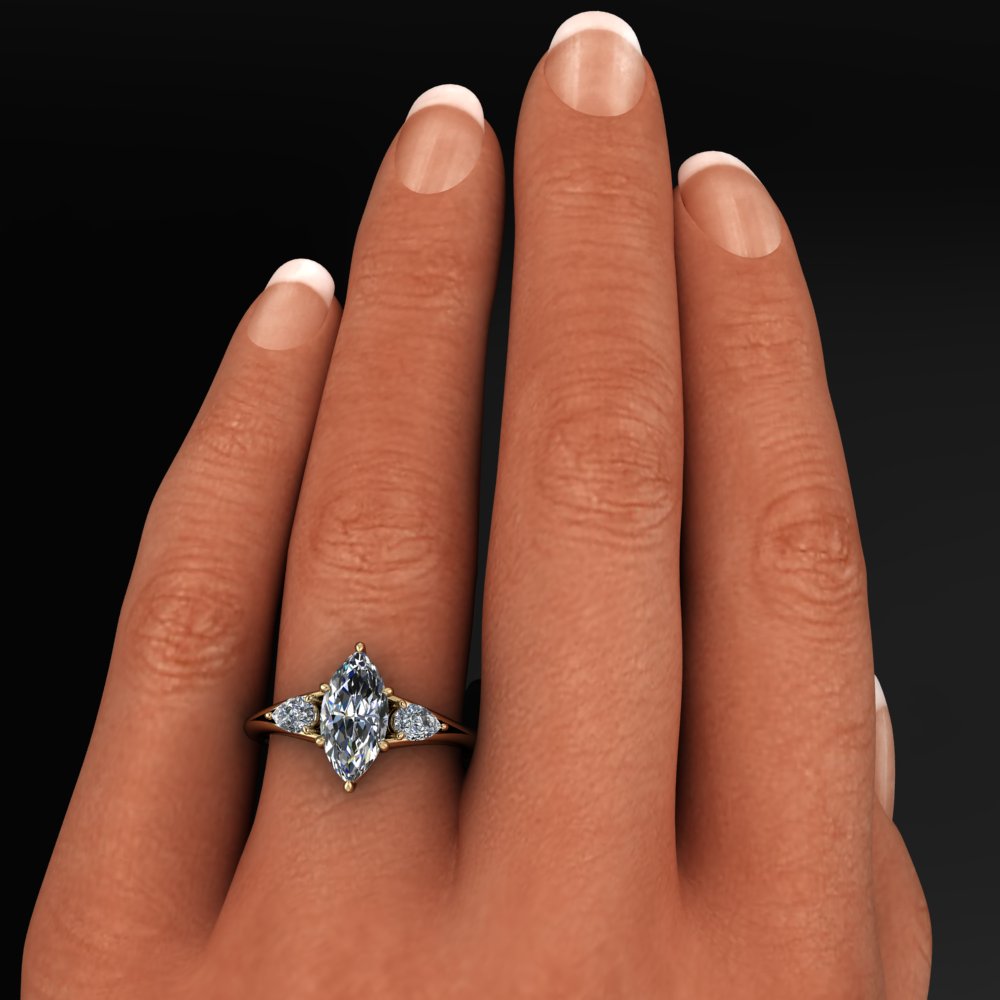 Private Listing for Zachary - zach ring - 2.5 carat marquise lab grown diamond engagement ring
