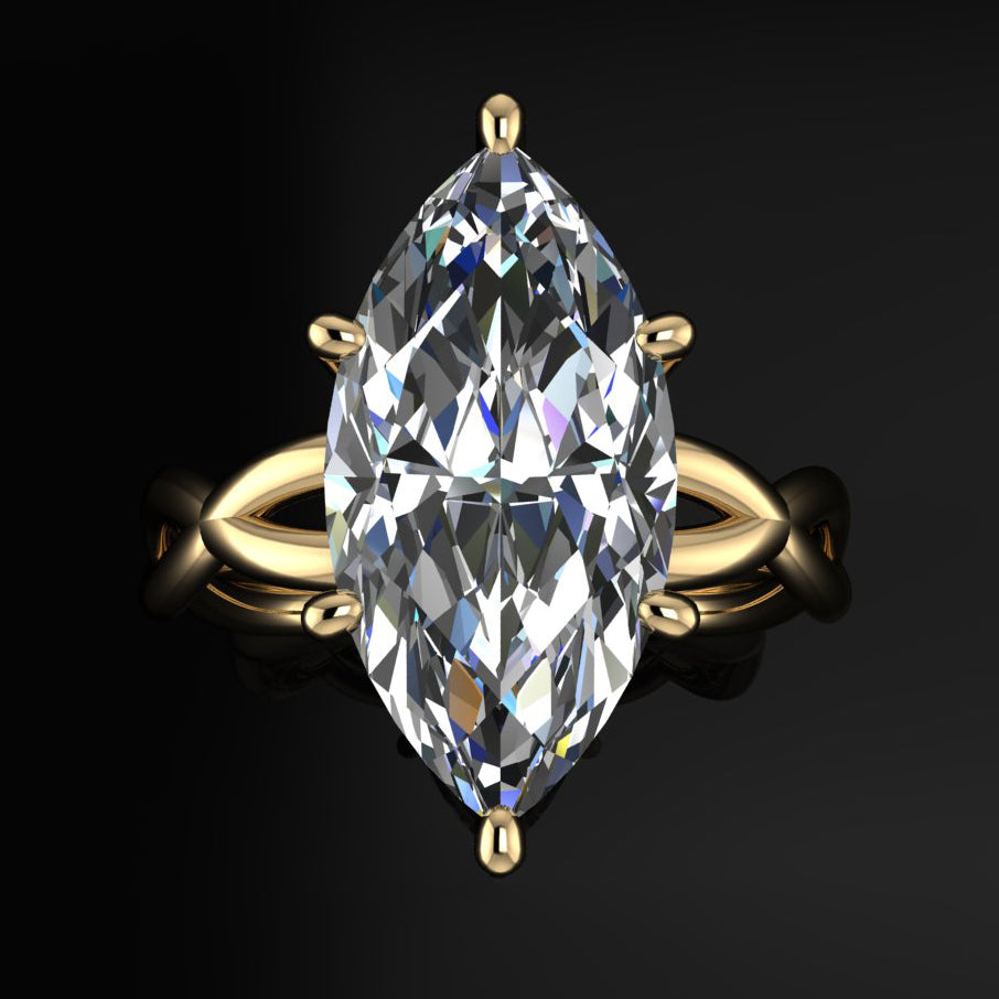 twisted ring – 3 carat lab grown diamond engagement ring