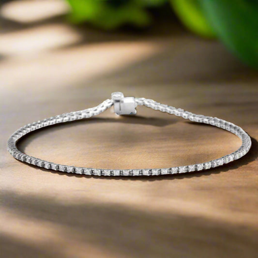 lab grown diamond tennis bracelet - 1 carat, diamond bracelet - J Hollywood Designs