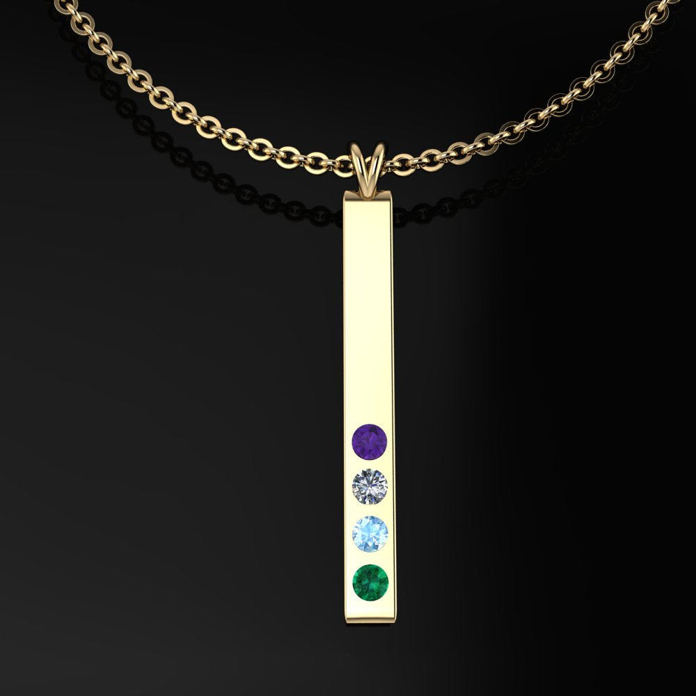 Mother's Day Birthstone Pendant - Custom Birthstone Necklace - Modern Mother's Day Gift