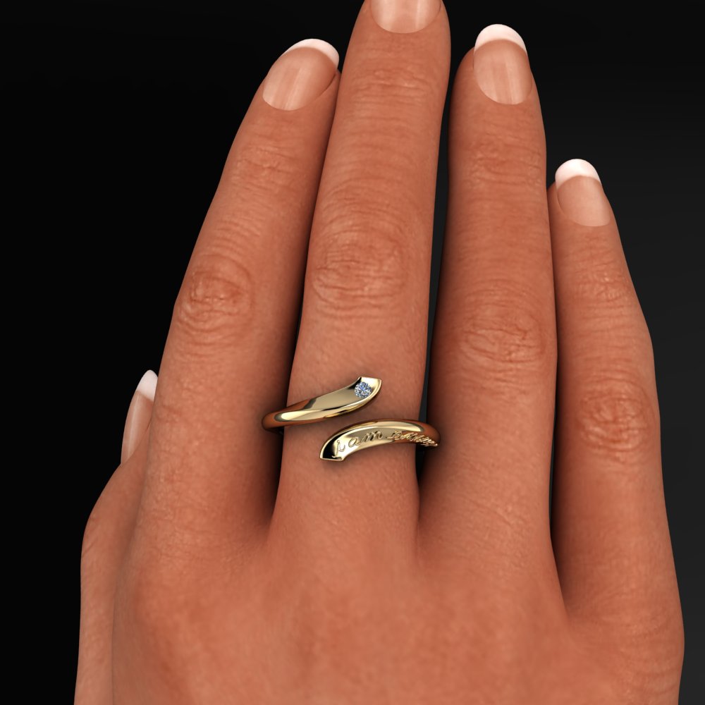 i am enough ring - affirmation ring, sterling silver i am enough ring, quote ring, 14k gold ring, inspirational gift for her - J Hollywood Designs