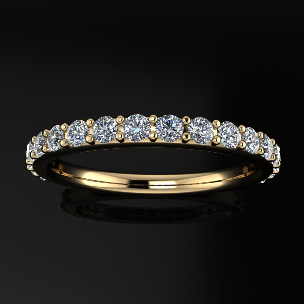 sage wedding band - diamond wedding band - J Hollywood Designs