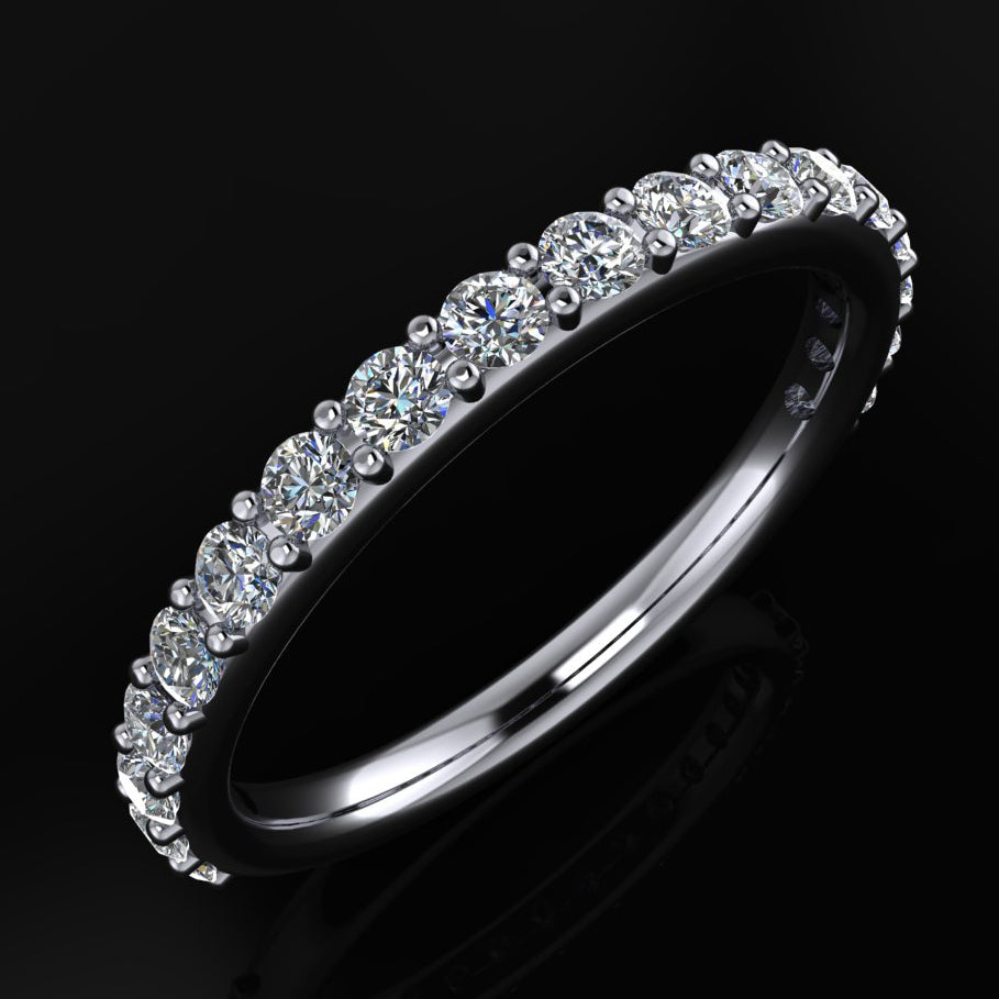 sage wedding band - diamond wedding band - J Hollywood Designs