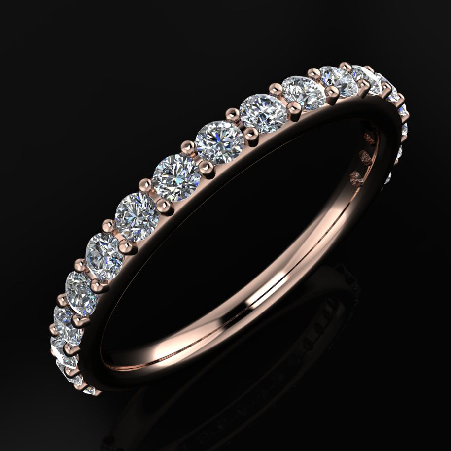 sage wedding band - diamond wedding band - J Hollywood Designs