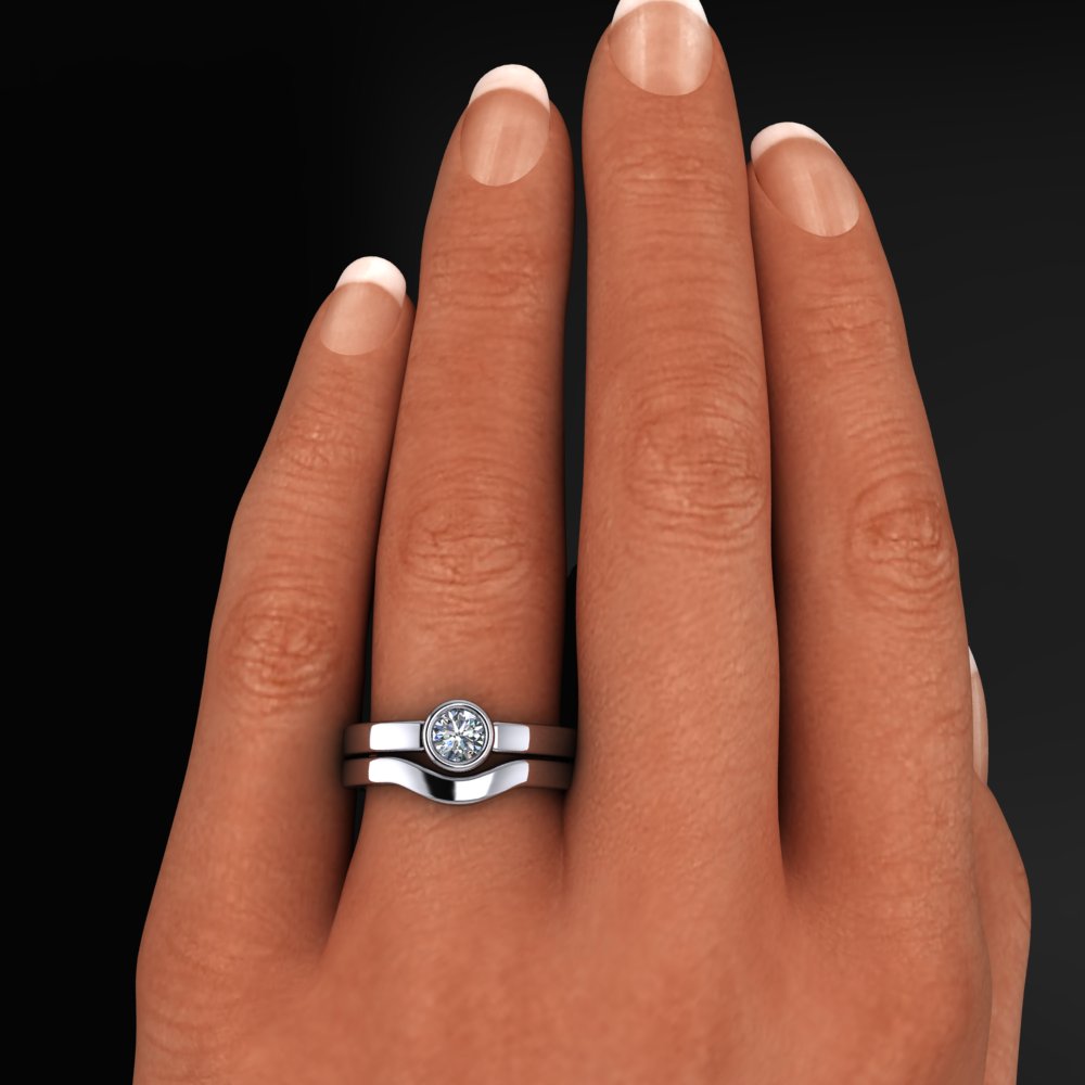Regina Danni Ring Set - 3 Ring Wedding Set