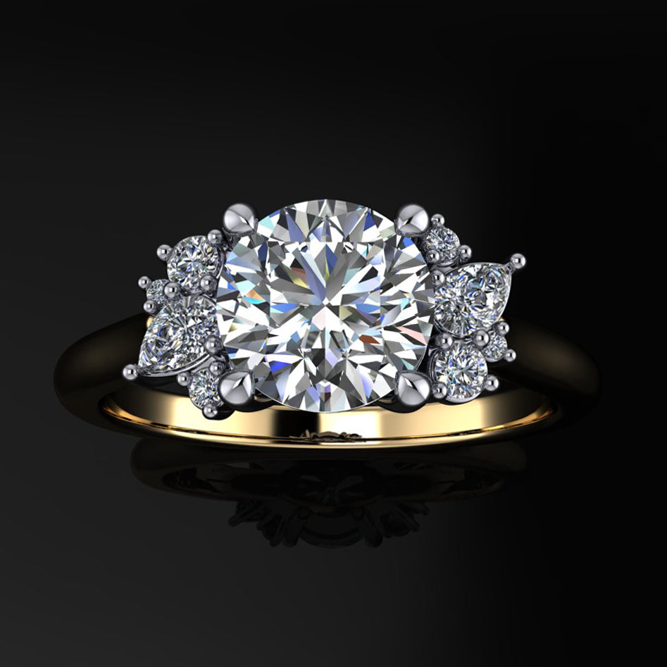 1 Carat Isabelle Moissanite Engagement Ring - top