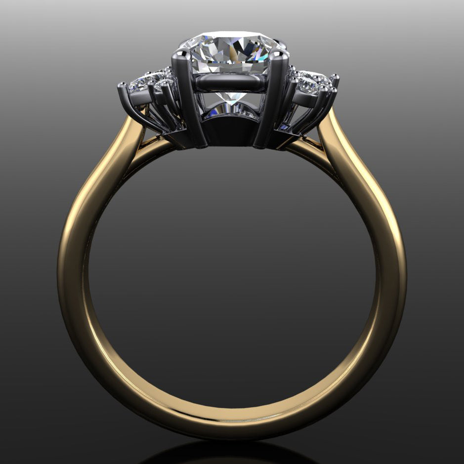 1 Carat Isabelle Moissanite Engagement Ring - side 2