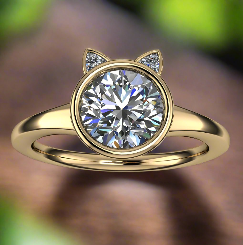 Cat Wedding Ring Rose Gold Cat Ring New Arrivals