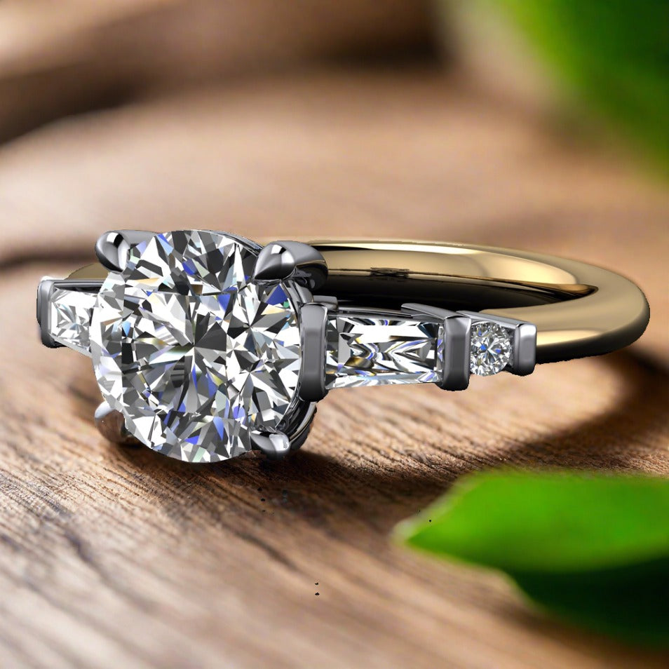 1 carat moissanite bonnie ring - flat