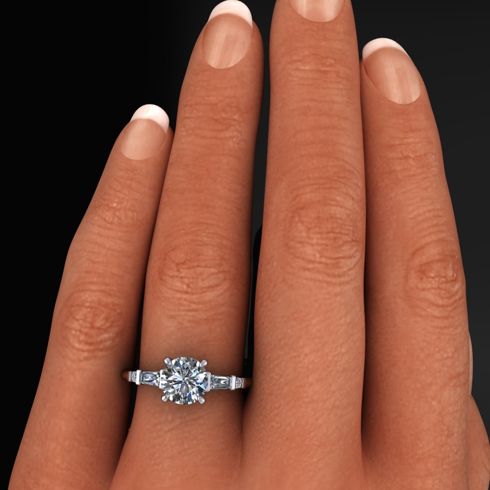 1 carat moissanite bonnie ring - model shot