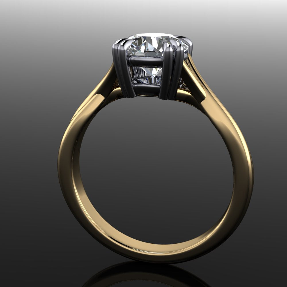 hailey round engagement ring - side view
