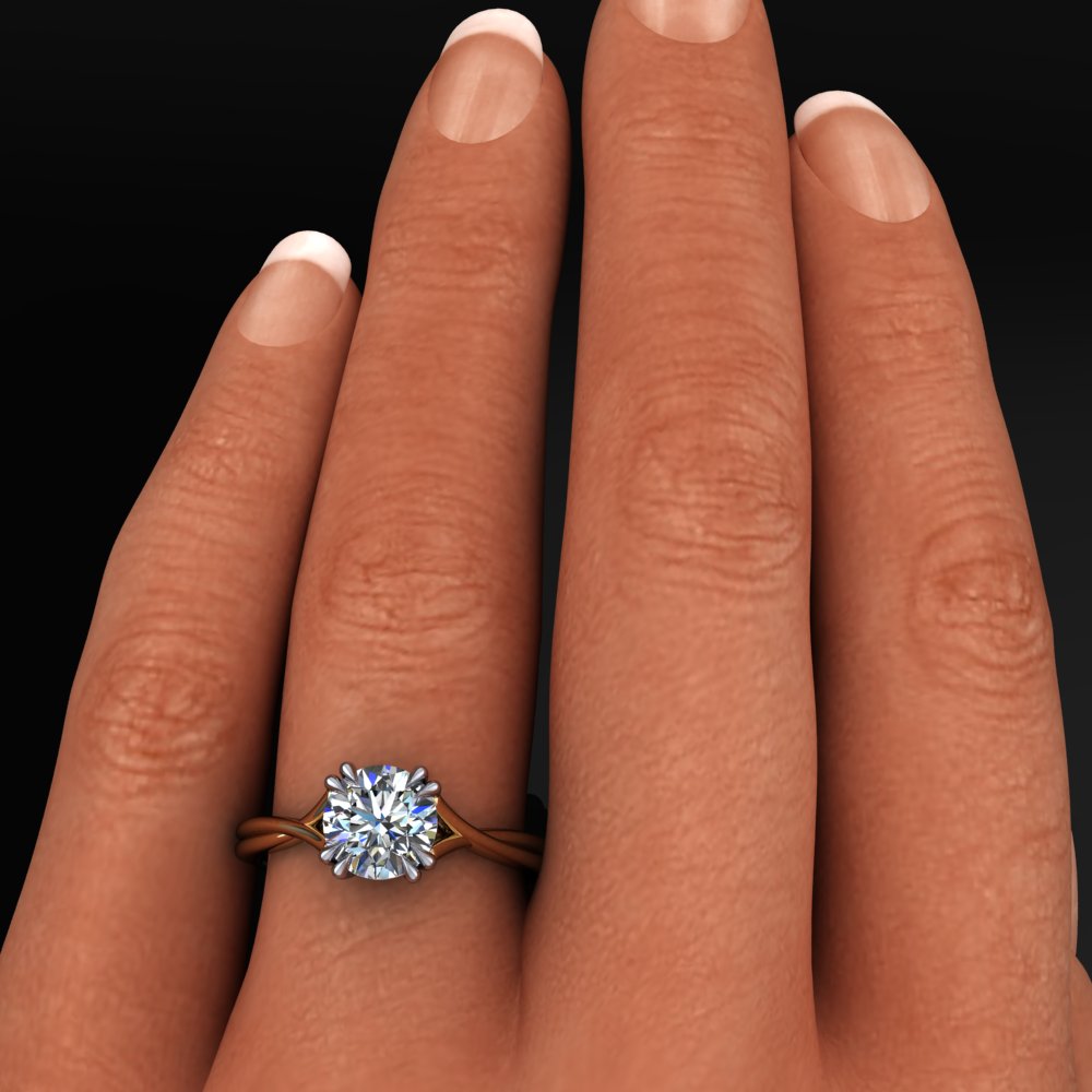 hailey engagement ring - model shot