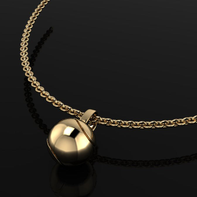 tennis ball necklace - petite tennis pendant, tenniscore, gifts for tennis lover, gift for tennis player - J Hollywood Designs