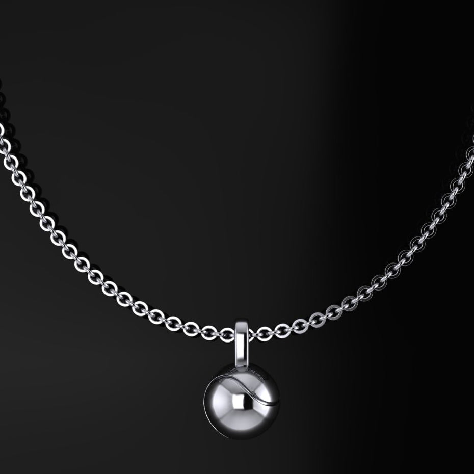 tennis ball necklace - petite tennis pendant, tenniscore, gifts for tennis lover, gift for tennis player - J Hollywood Designs