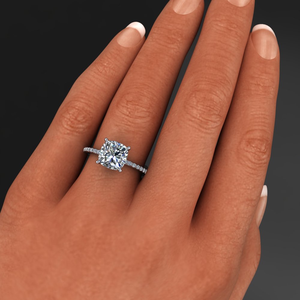 lab grown diamond eliza ring - model shot