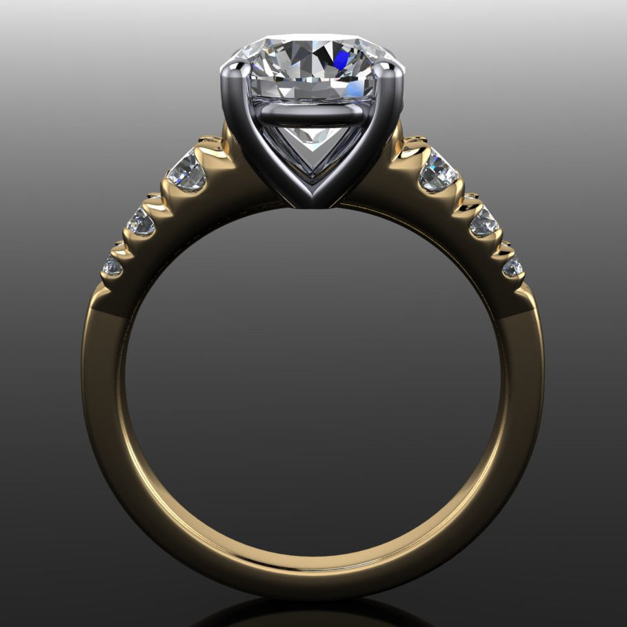 hazel ring - 2 carat round moissanite engagement ring, NEO Moissanite - J Hollywood Designs