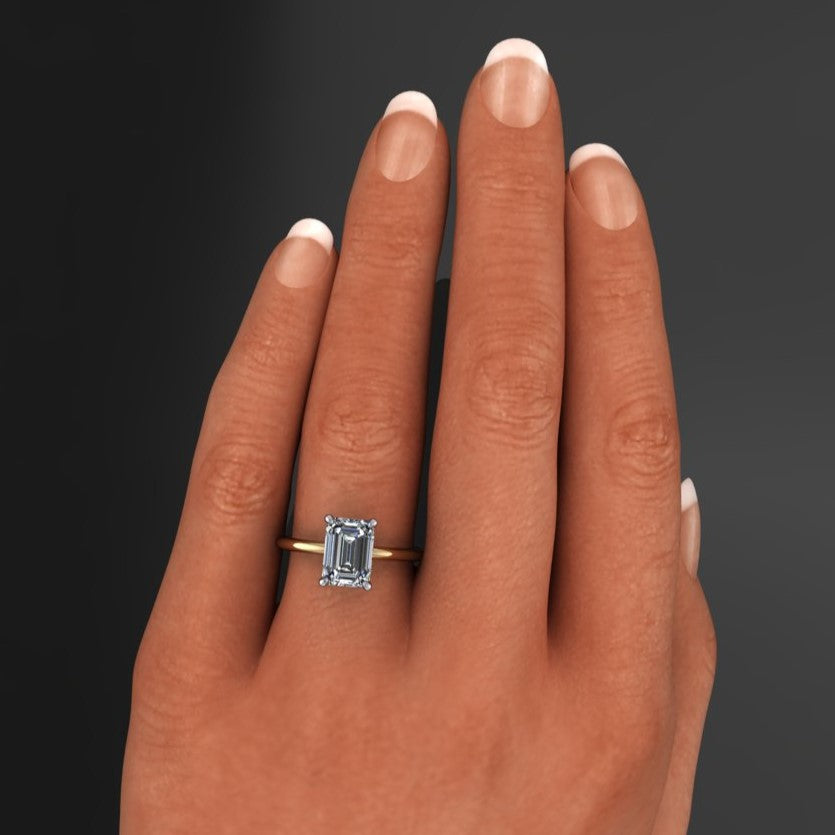 2.30 Ctw Emerald Cut & Baguette Diamond Engagement Ring Set Platinum F VVS2  GIA | eBay