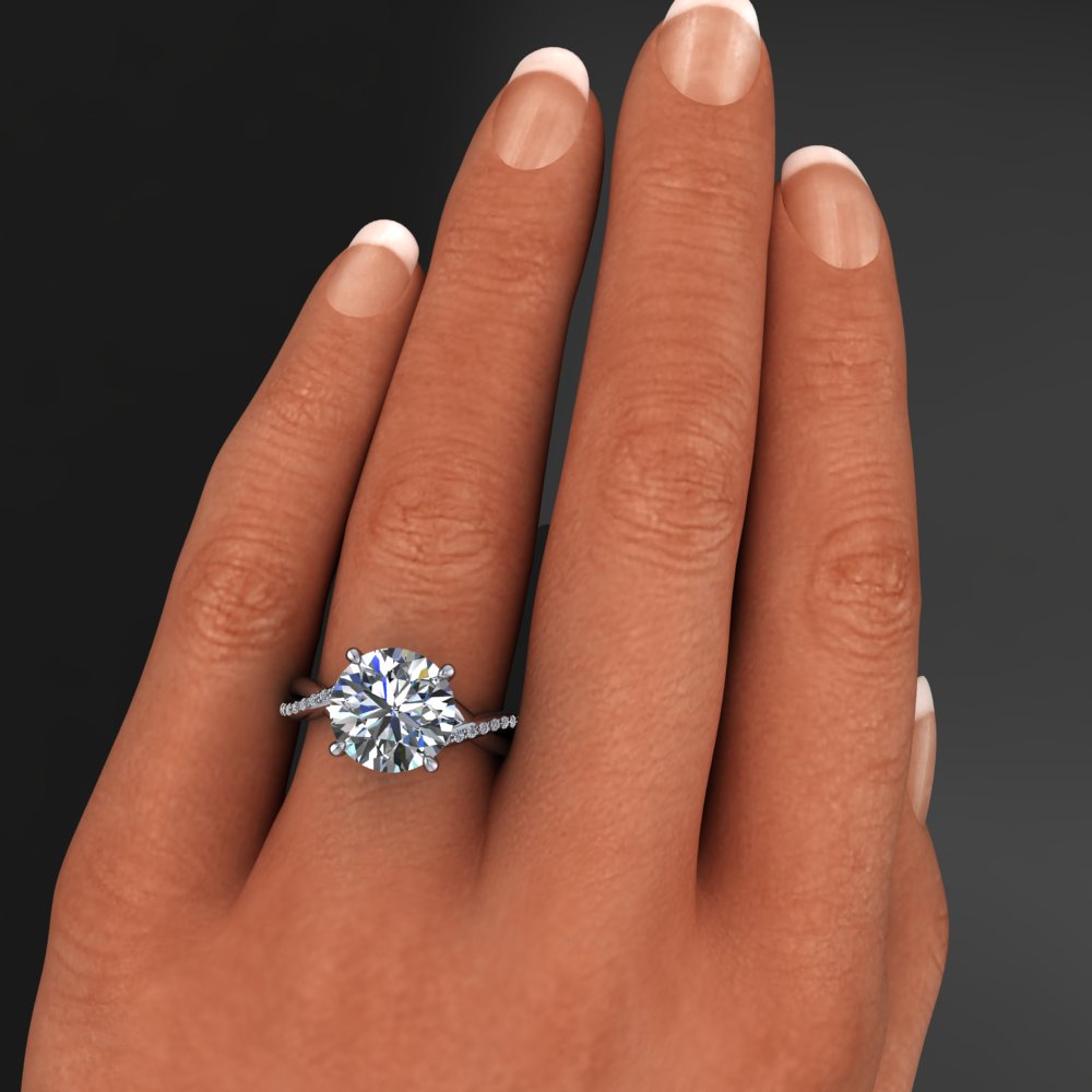 Round Brilliant Solitaire Engagement Ring 3-carat