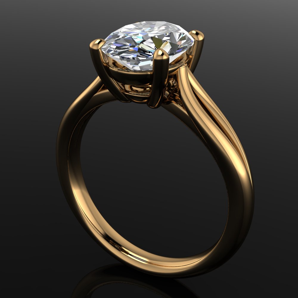 victoria ring - 2 carat oval diamond ring - lab created diamond