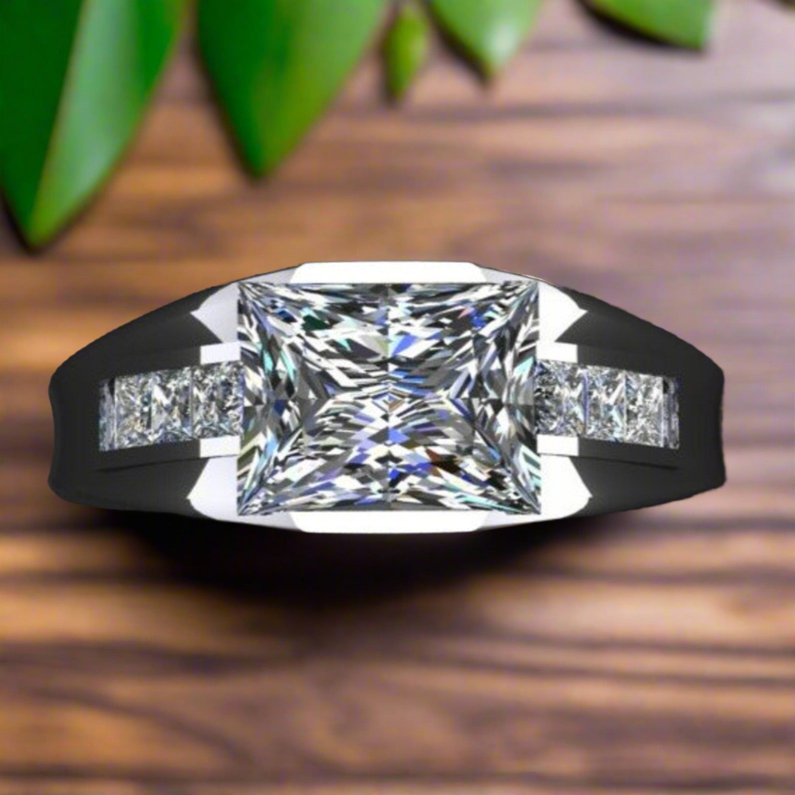 9x7 radiant fernando ring - top