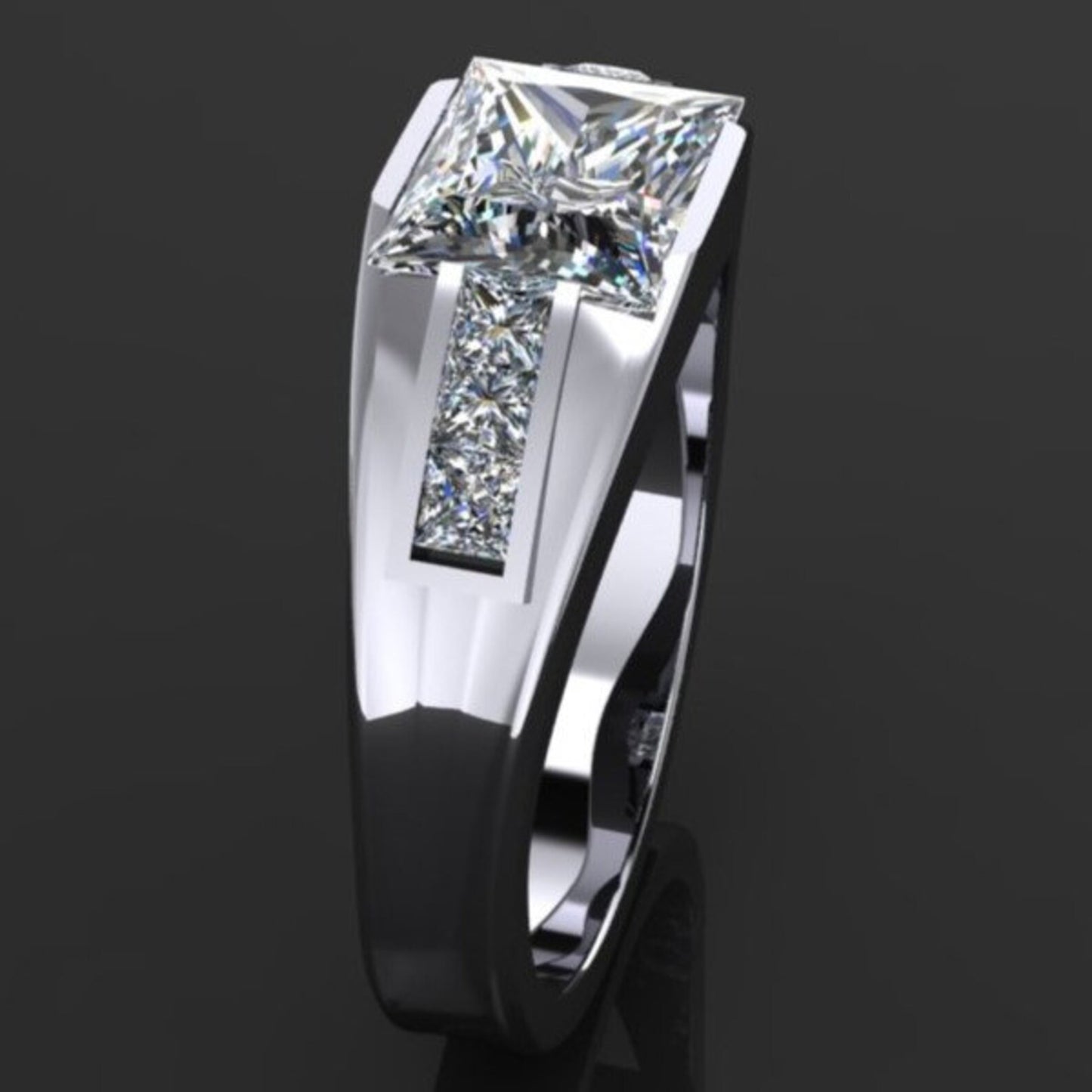 9x7 radiant fernando ring - angle