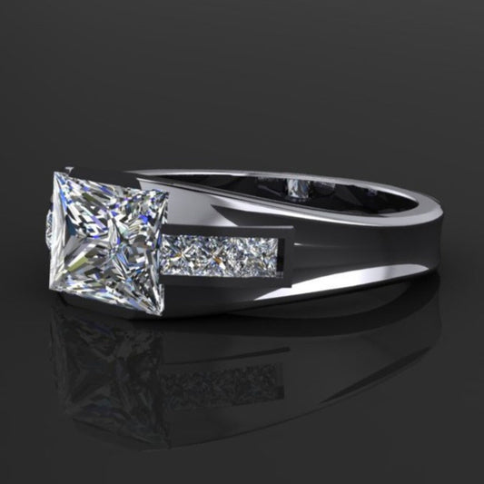 9x7 radiant fernando ring - flat