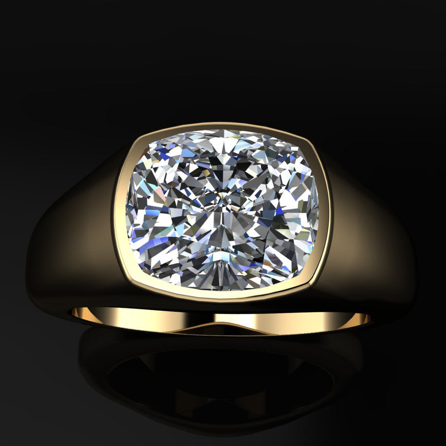 miley ring - east west cushion lab diamond engagement ring, miley cyrus inspired engagement ring