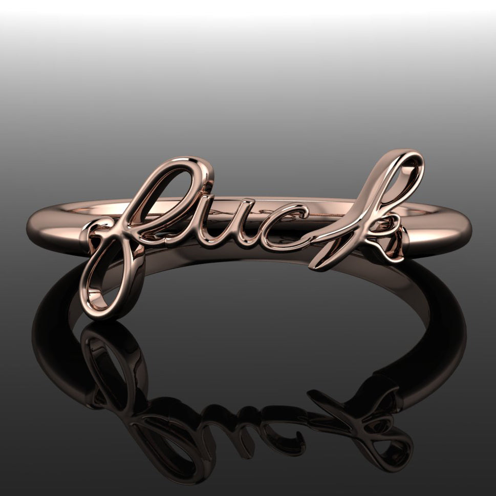 rose gold fuck ring