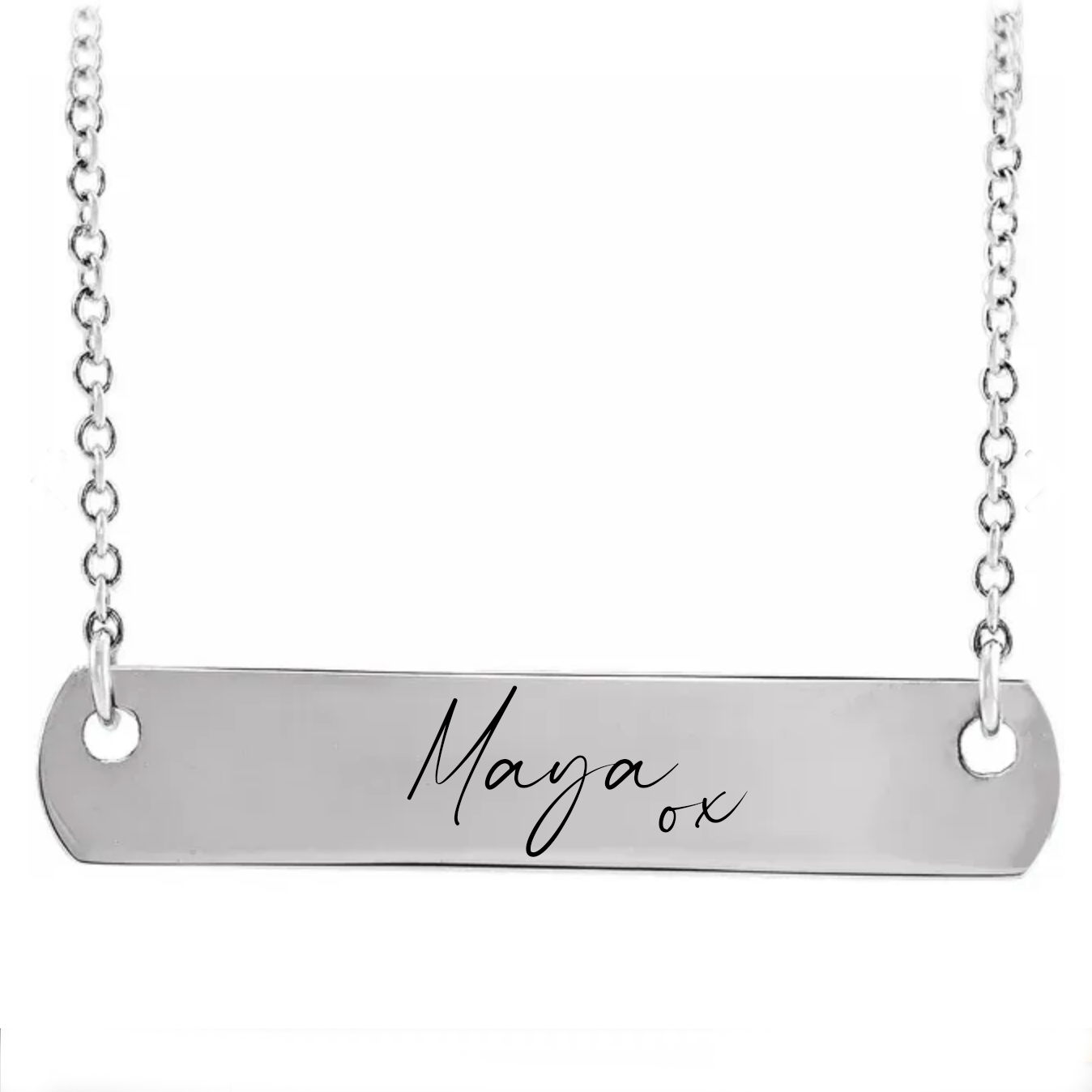 personalized necklace - engraved handwriting necklace - autograph collection - J Hollywood Designs