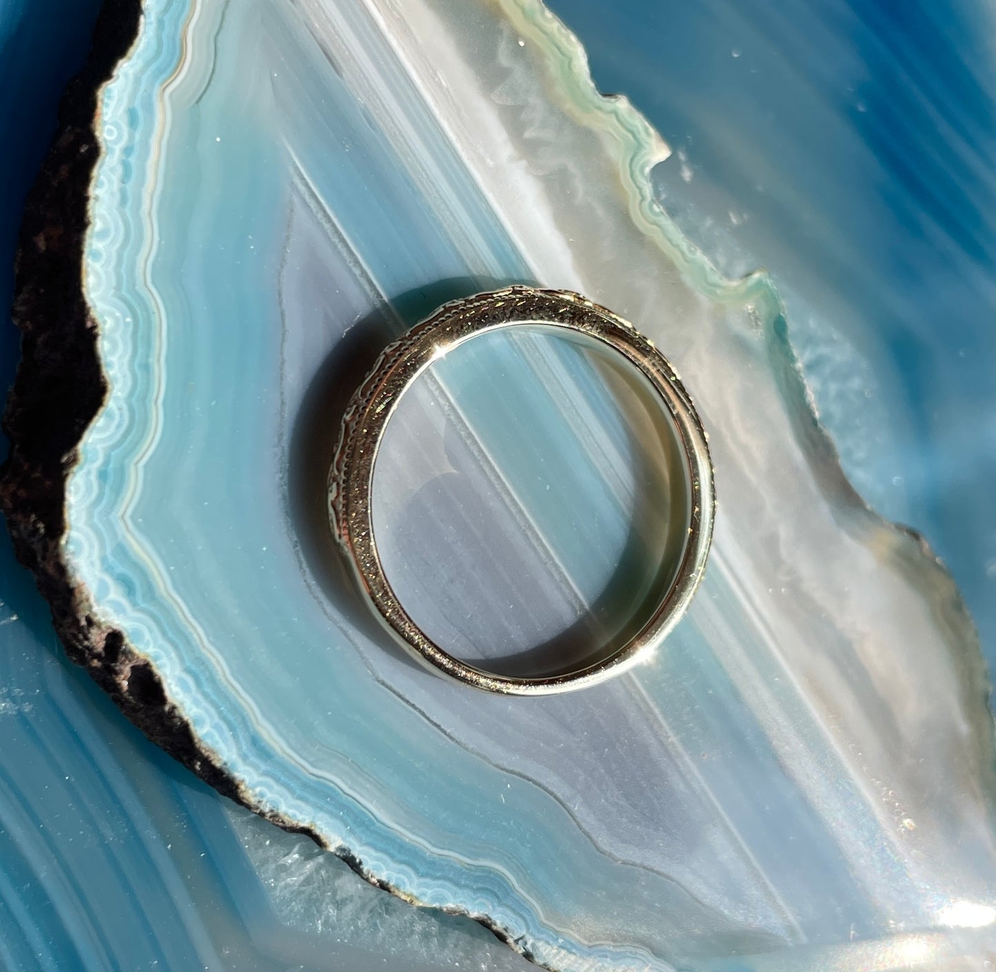 Perla Wedding Band - Antique Inspired Filigree Wedding Ring