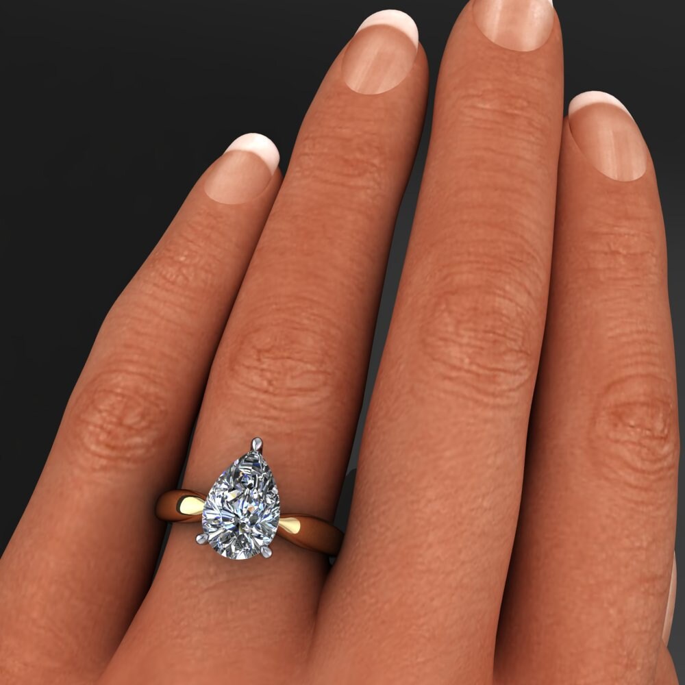Private Listing for Christian - 3 Carat Pear Shaped Moissanite