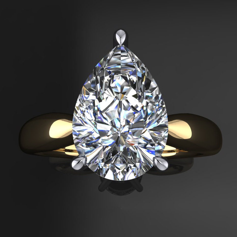 Private Listing for Christian - 3 Carat Pear Shaped Moissanite